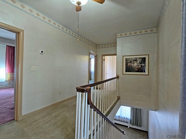 17 Grant St, Salisbury, PA 15558 - corridor with an upstairs landing, carpet floors, and baseboards