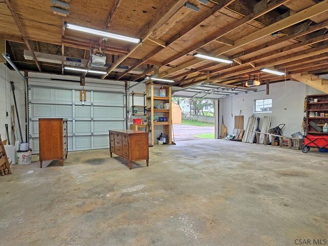 17 Grant St, Salisbury, PA 15558 - garage with a garage door opener and concrete block wall