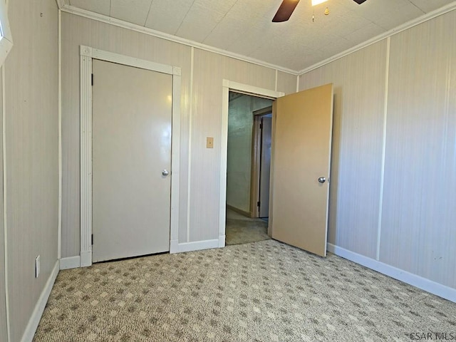 17 Grant St, Salisbury, PA 15558 - unfurnished bedroom with crown molding, carpet floors, baseboards, and a ceiling fan