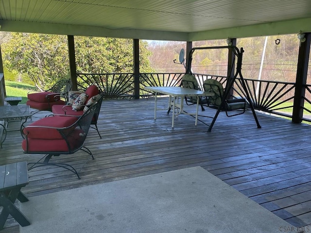 view of wooden terrace