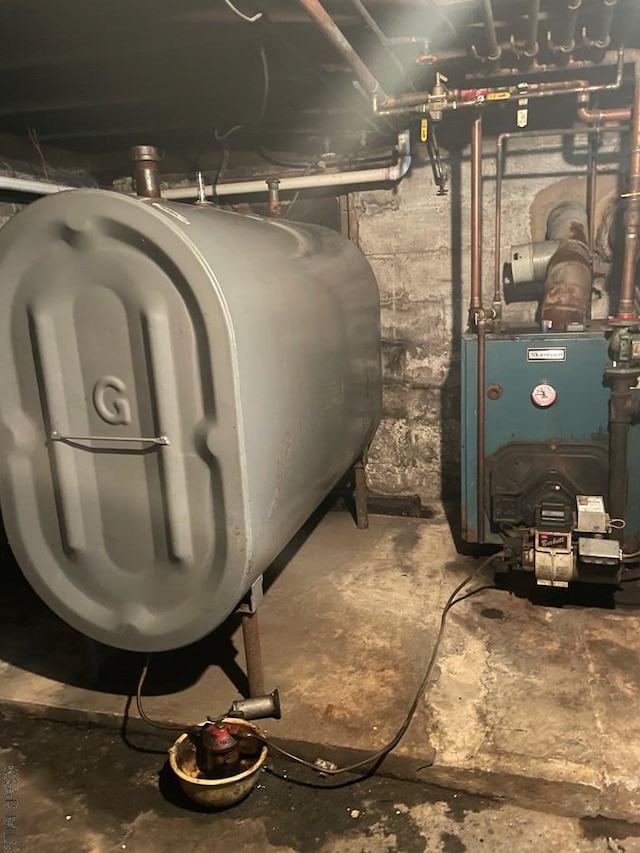 utility room with heating fuel