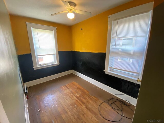 856-858 Ferndale Ave, Johnstown, PA 15905 - spare room with wood-type flooring and ceiling fan
