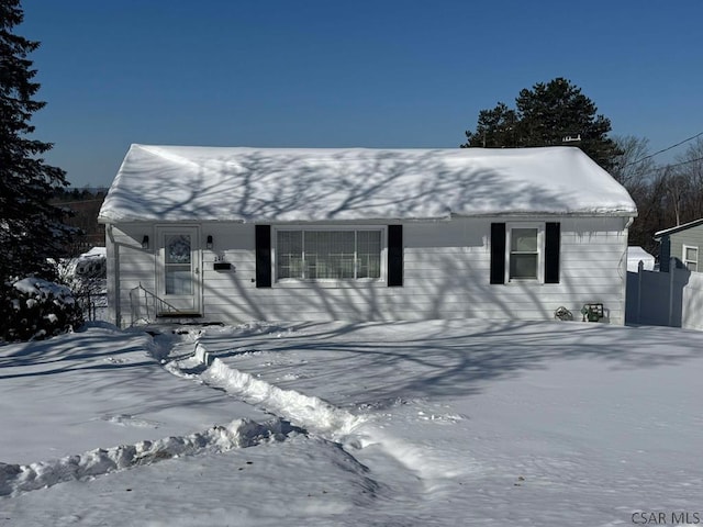 view of ranch-style home