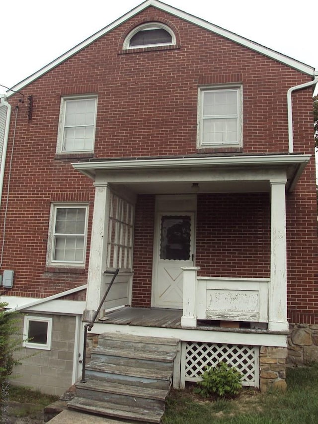 exterior space featuring covered porch