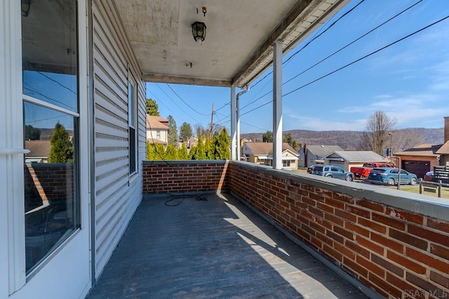 balcony with a residential view