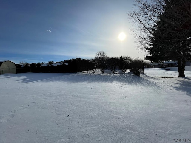 view of snowy yard