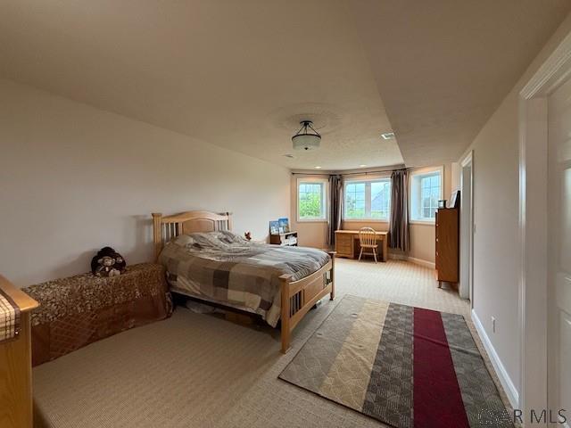 carpeted bedroom with baseboards