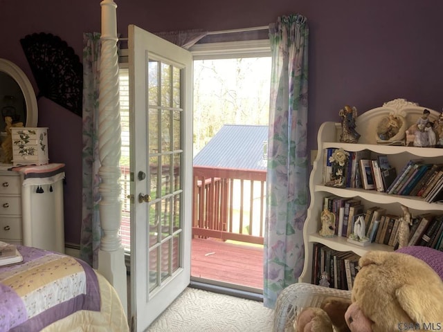 1040 Causeway Dr, Friedens, PA 15541 - bedroom featuring access to exterior and carpet