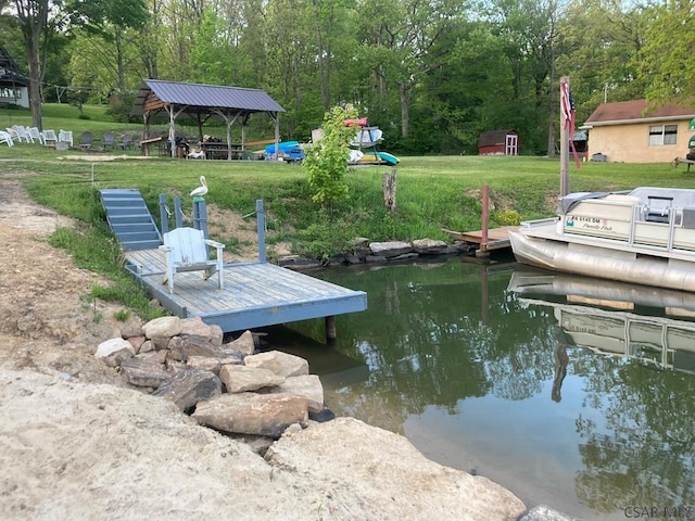1040 Causeway Dr, Friedens, PA 15541 - view of dock featuring a lawn