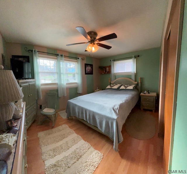 1040 Causeway Dr, Friedens, PA 15541 - bedroom featuring light wood finished floors, ceiling fan, and multiple windows