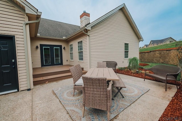 view of patio / terrace featuring french doors