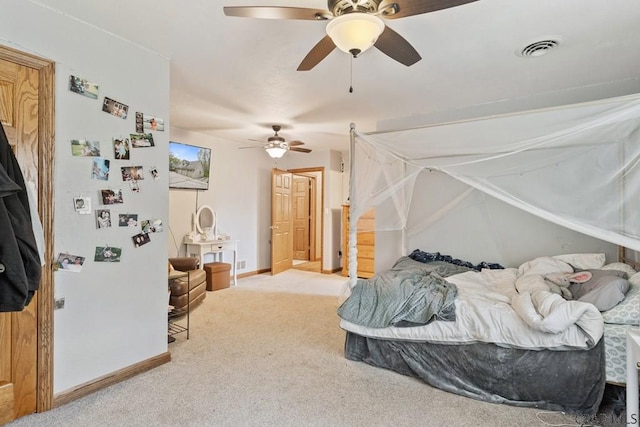 373 Hillside Ln, Somerset, PA 15501 - carpeted bedroom with baseboards and ceiling fan
