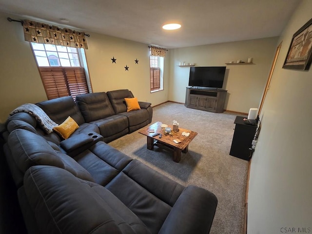 218 Center St, Meyersdale, PA 15552 - living area with baseboards and light carpet