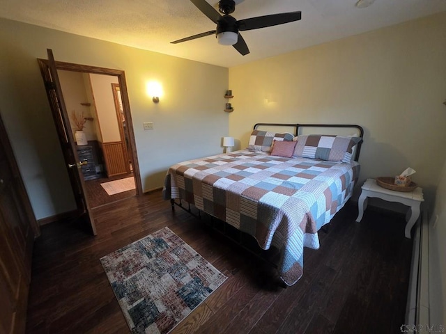 218 Center St, Meyersdale, PA 15552 - bedroom with baseboards, wood finished floors, and a ceiling fan