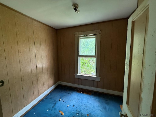 717-719 Messenger St, Johnstown, PA 15902 - empty room with baseboards and wood walls