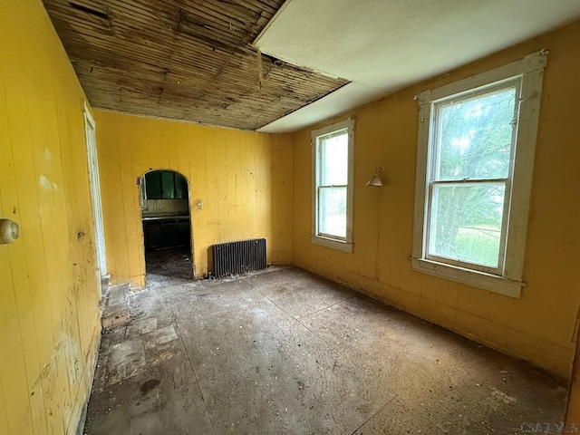 717-719 Messenger St, Johnstown, PA 15902 - spare room featuring radiator heating unit and arched walkways