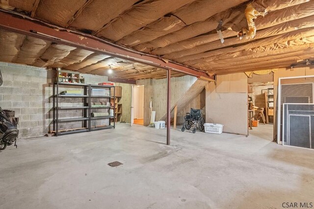527 Patton St, Somerset, PA 15501 - view of unfinished below grade area