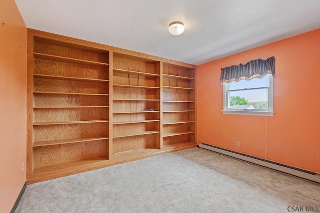 527 Patton St, Somerset, PA 15501 - spare room with a baseboard heating unit and carpet floors