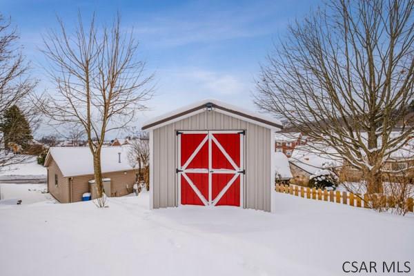 view of snow covered structure