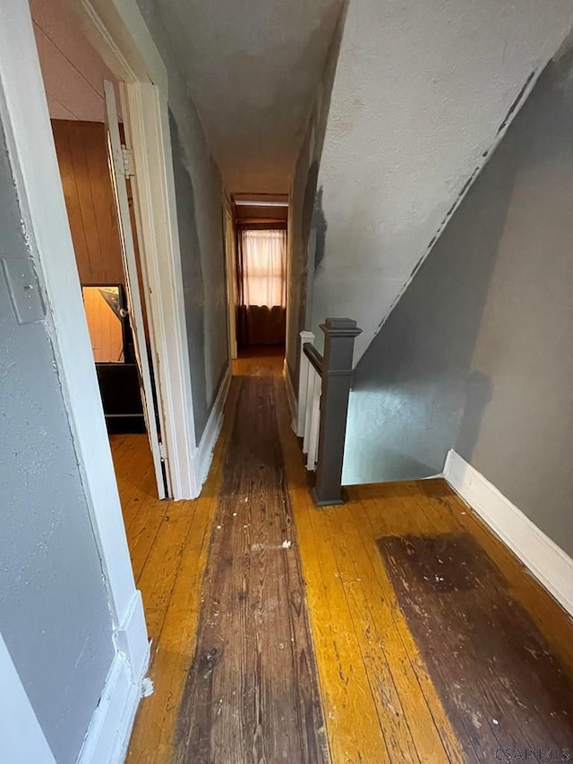115 N St, Johnstown, PA 15906 - hall featuring baseboards, an upstairs landing, and hardwood / wood-style flooring
