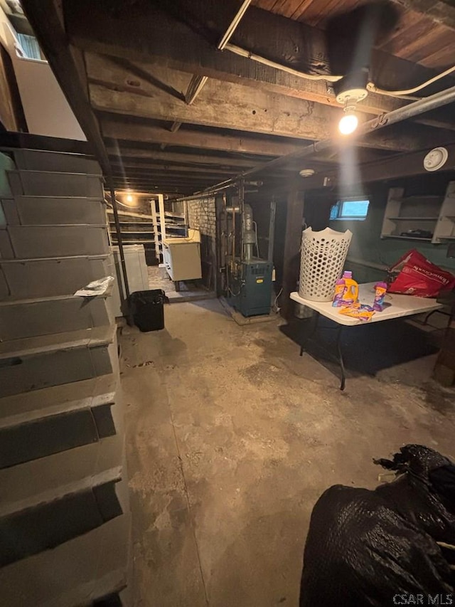 115 N St, Johnstown, PA 15906 - unfinished basement with heating unit