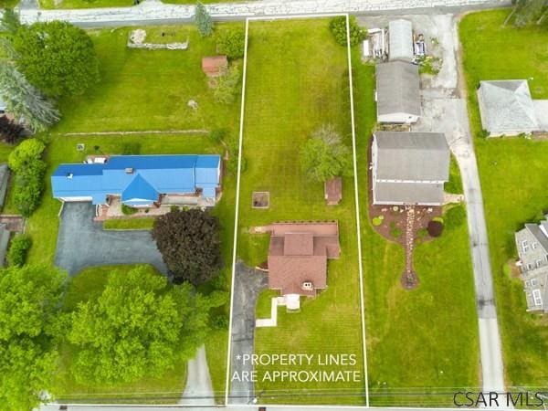 1082 W Main St, Somerset, PA 15501 - aerial view of property and surrounding area featuring property boundaries highlighted