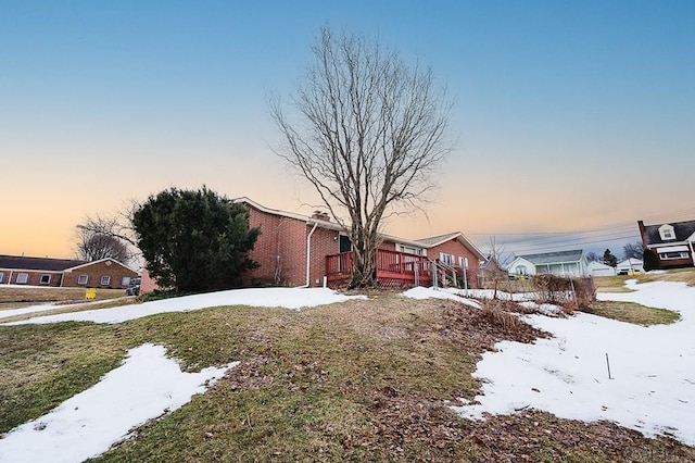 view of snowy yard