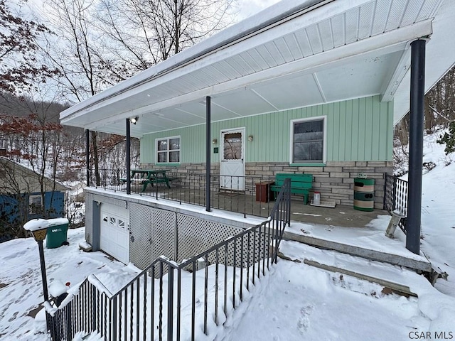 view of front of home with a porch