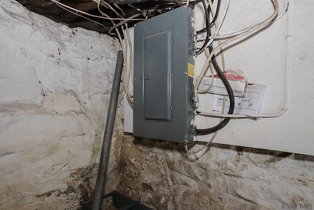 utility room featuring electric panel