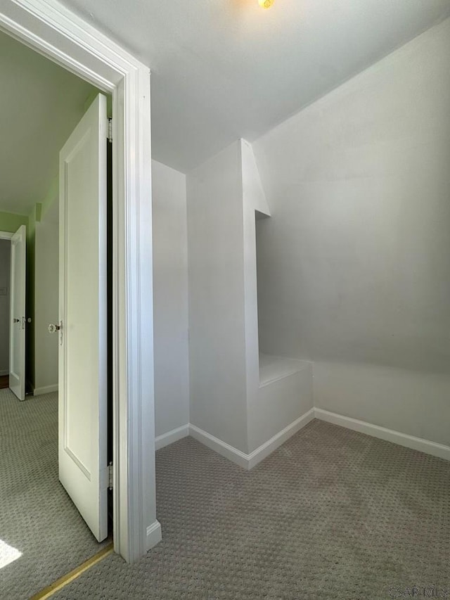 additional living space with light colored carpet