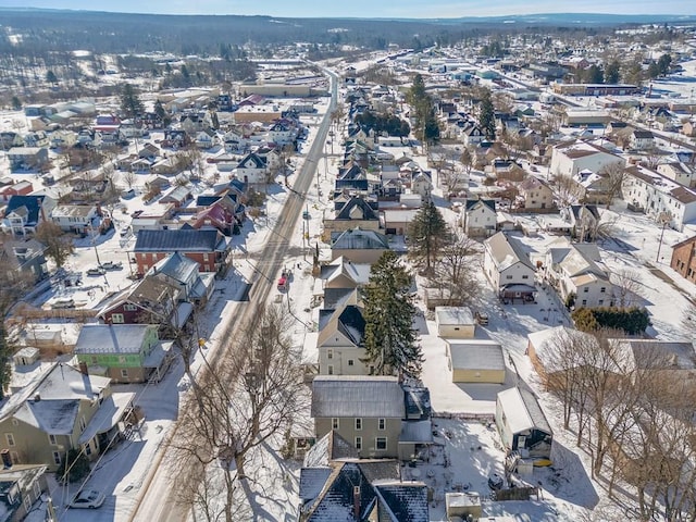 view of snowy aerial view