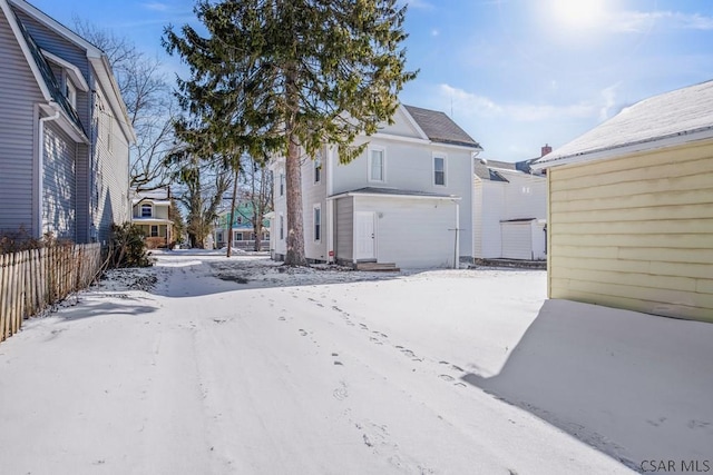 view of snowy yard