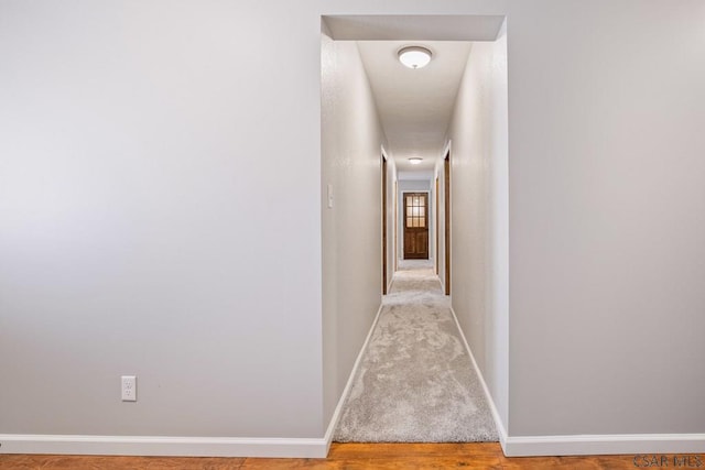 corridor with baseboards