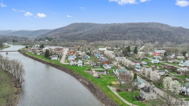 624 Oden St, Confluence, PA 15424 - birds eye view of property featuring a residential view, a view of trees, and a water and mountain view