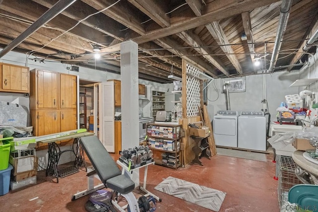 624 Oden St, Confluence, PA 15424 - unfinished below grade area with separate washer and dryer