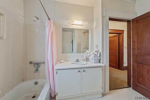624 Oden St, Confluence, PA 15424 - full bathroom featuring vanity and shower / tub combo with curtain
