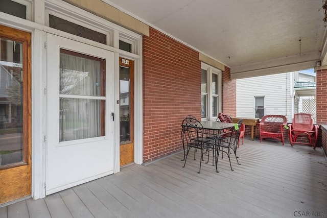 624 Oden St, Confluence, PA 15424 - deck featuring outdoor dining area and covered porch
