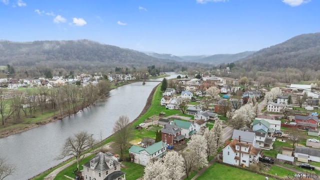 624 Oden St, Confluence, PA 15424 - drone / aerial view with a residential view and a water and mountain view