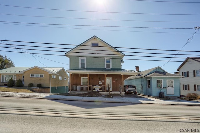 view of front of property featuring a porch