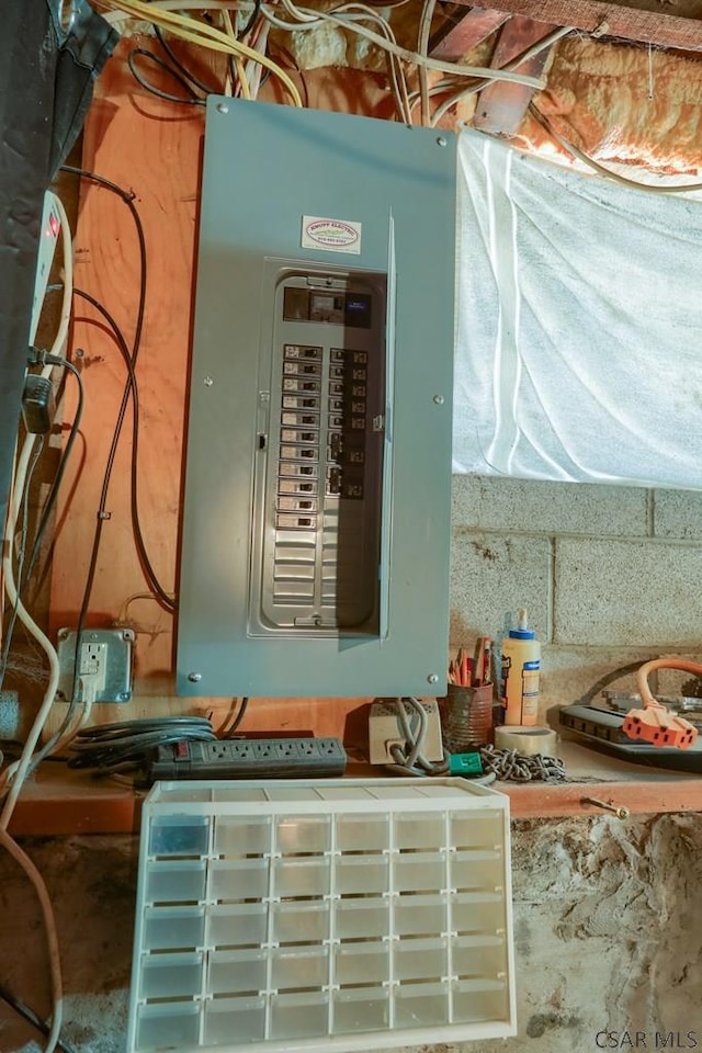 utility room featuring electric panel