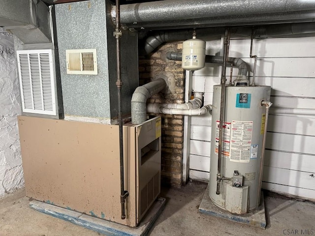 utilities featuring gas water heater