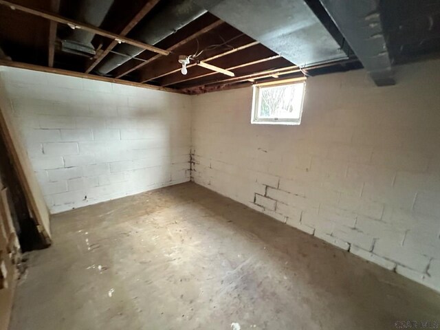 view of basement