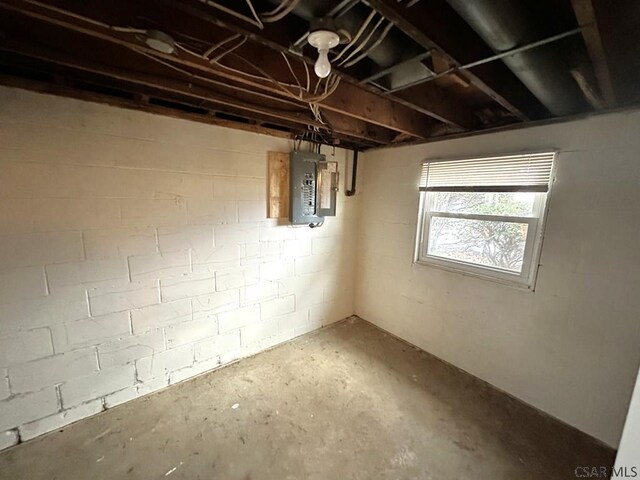 basement featuring gas water heater