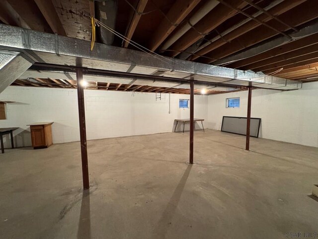 view of basement