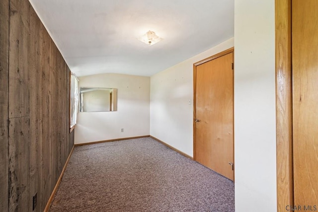 1253 Stoystown Rd, Friedens, PA 15541 - empty room with baseboards, vaulted ceiling, and carpet floors