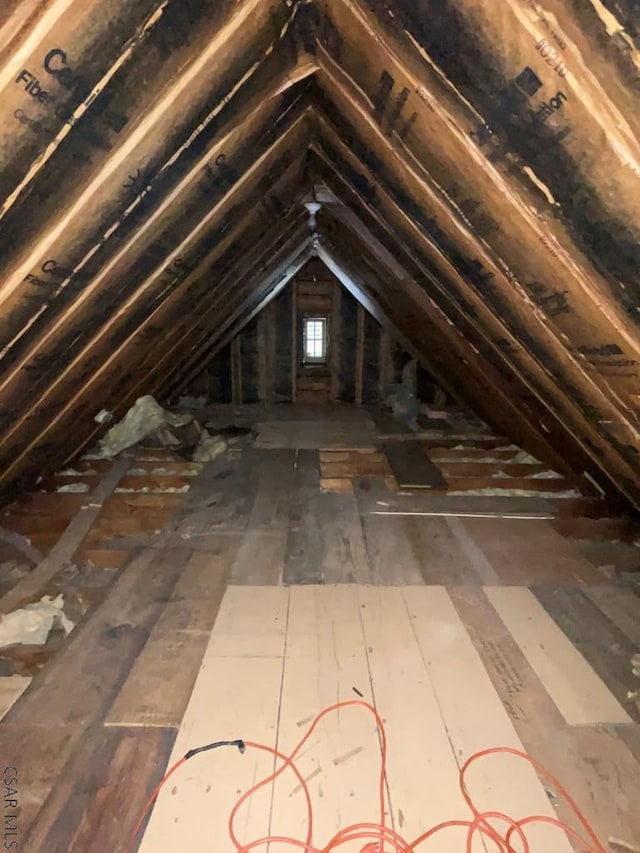 view of attic