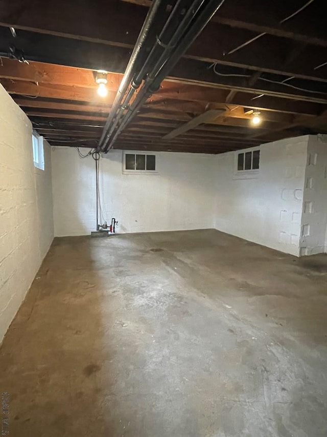 view of basement