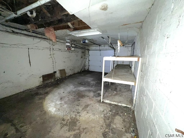 view of basement