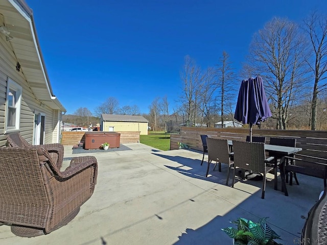 9285 Mason Dixon Hwy, Salisbury, PA 15558 - view of patio / terrace with a hot tub