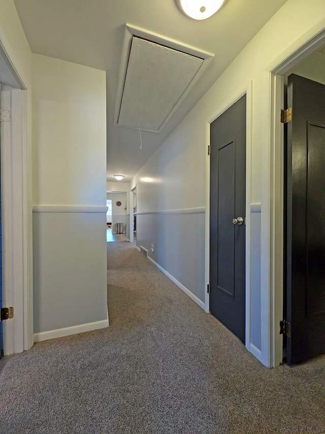 corridor with carpet floors